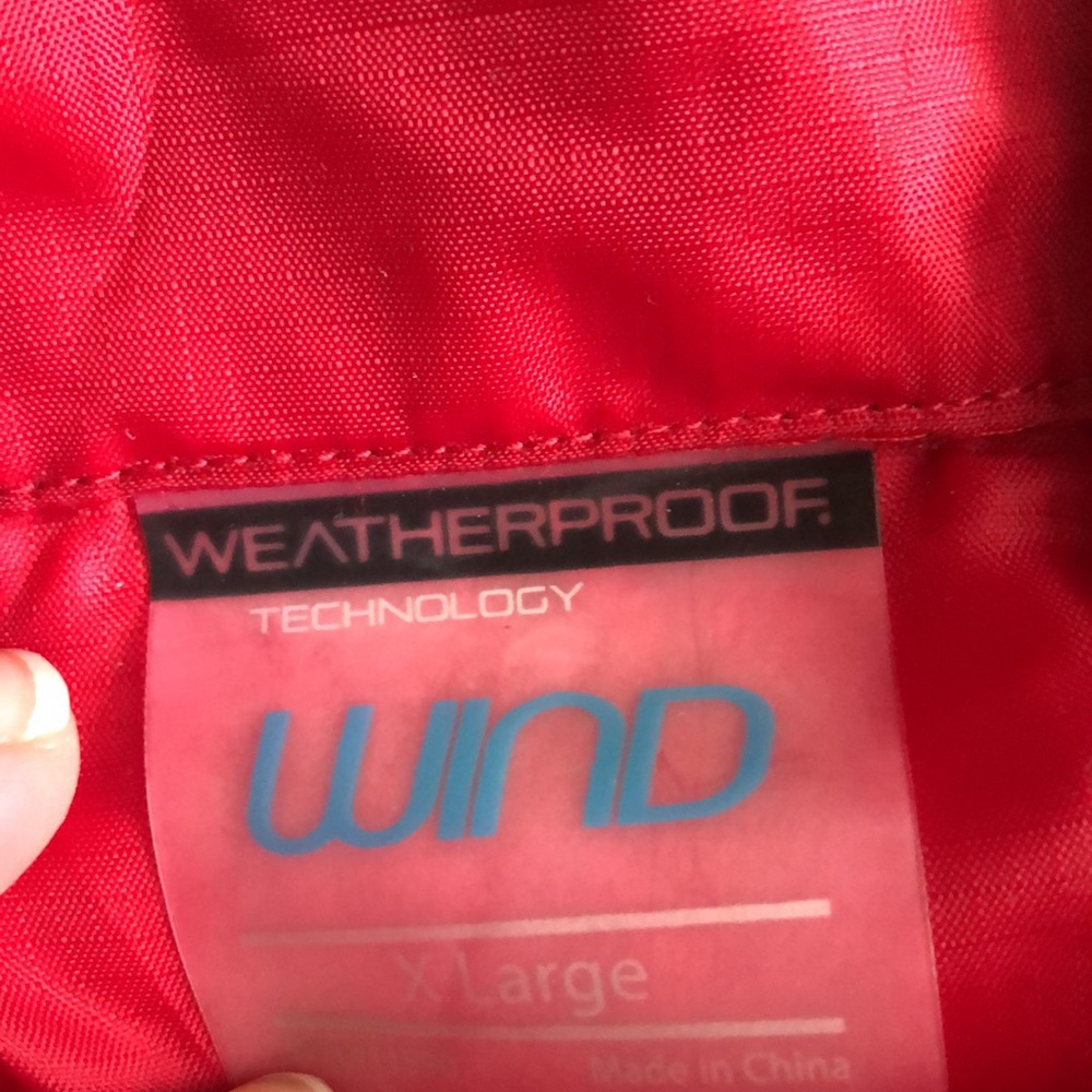 WIND Lightweight Windbreaker Jacket Red Colorado Rocky Mountains Logo Men's XL - Picture 6 of 7